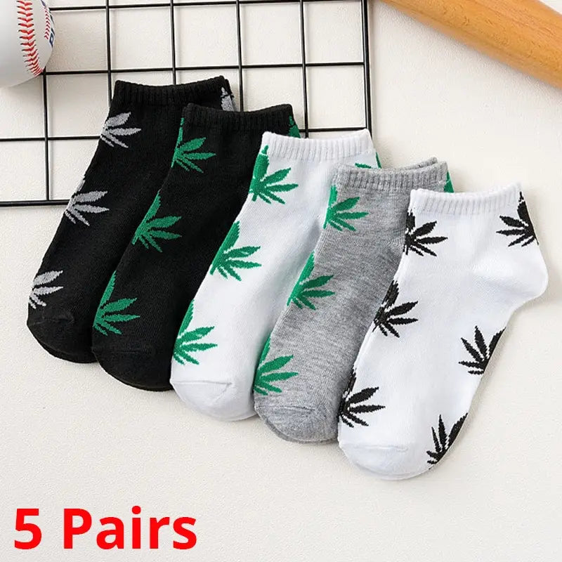 5 Pairs Maple Leaf Men's Socks